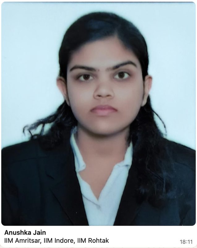 Anushka Jain — IMS Indore CAT topper