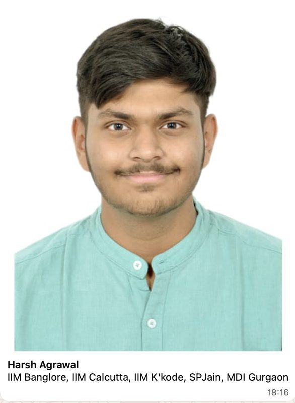 Harsh Agrawal — IMS Indore CAT topper